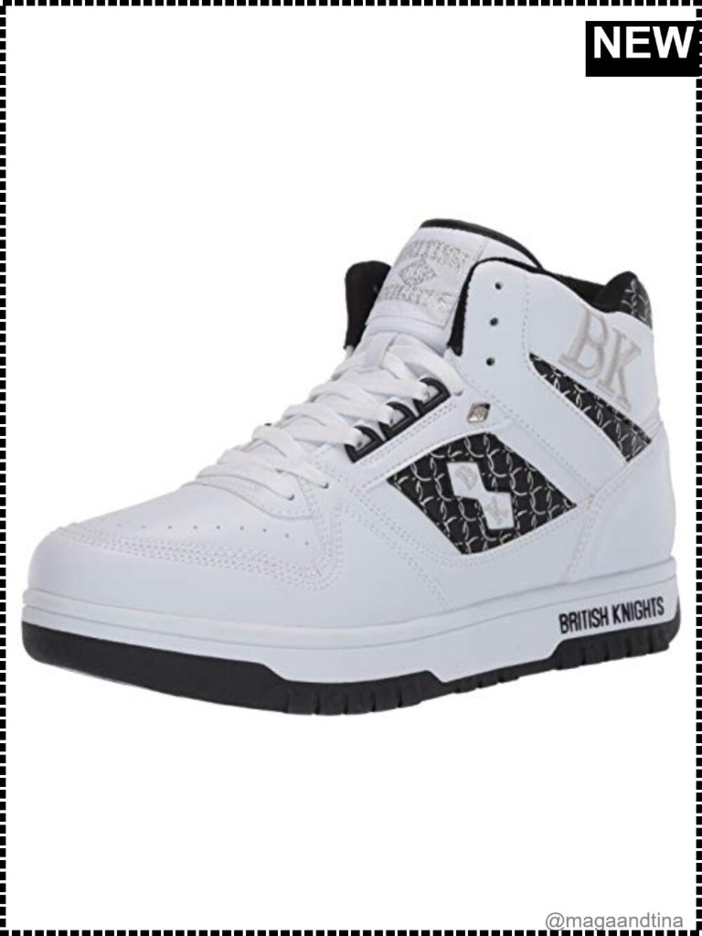 Men's High Top Retro Basketball Sneakers Faux Leather Athletic
